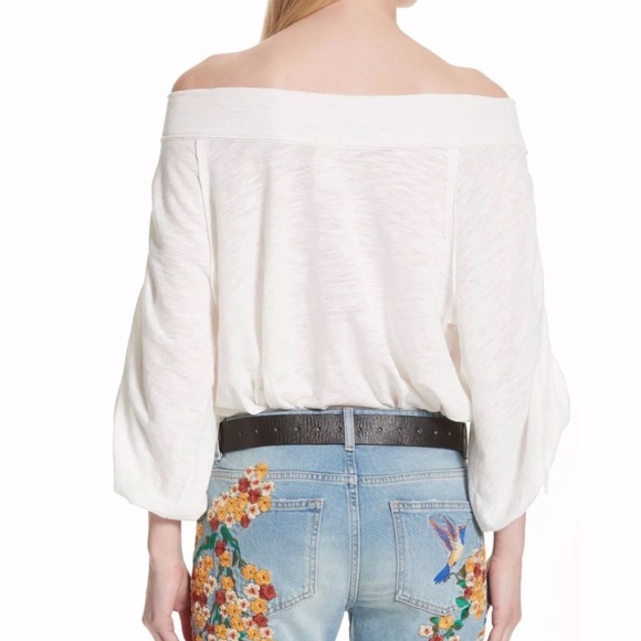 NWT Free People Ivory Bohemia Off The Shoulder Top - Picture 2 of 7